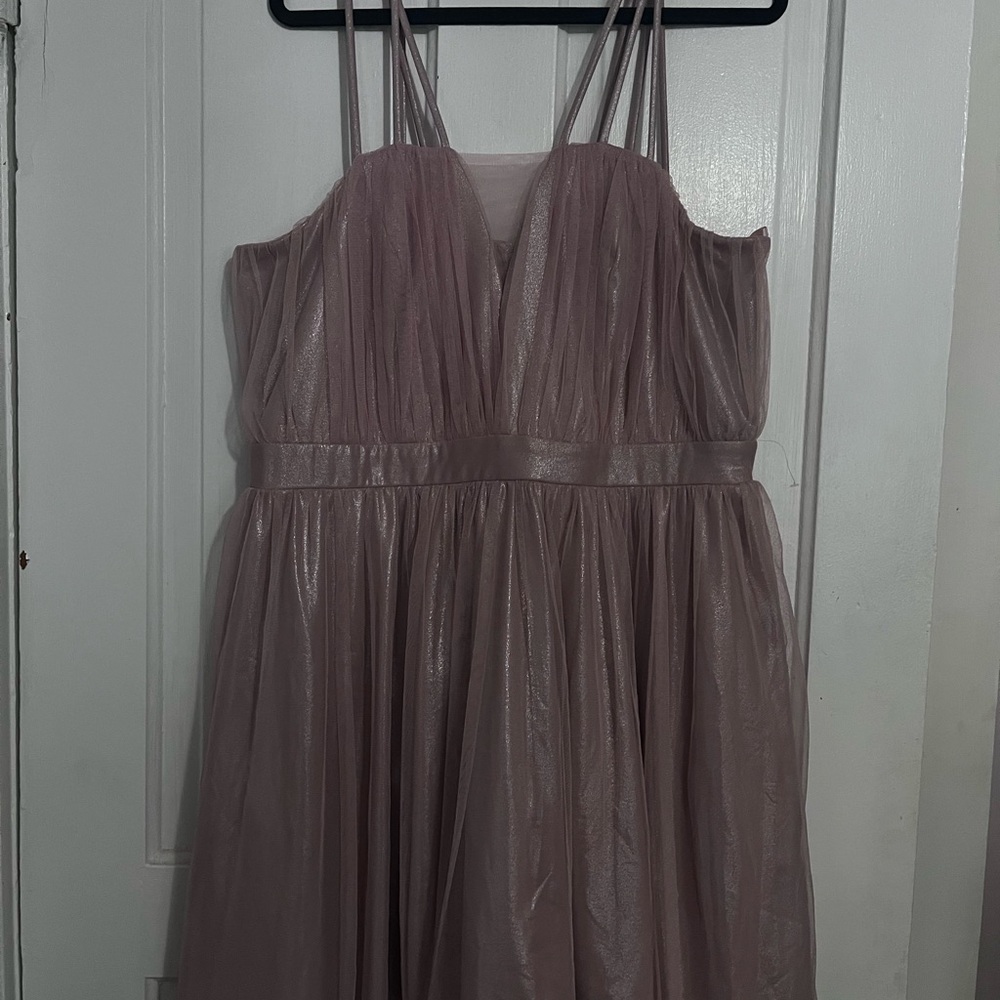 City Studio Strapless Mauve Dress
